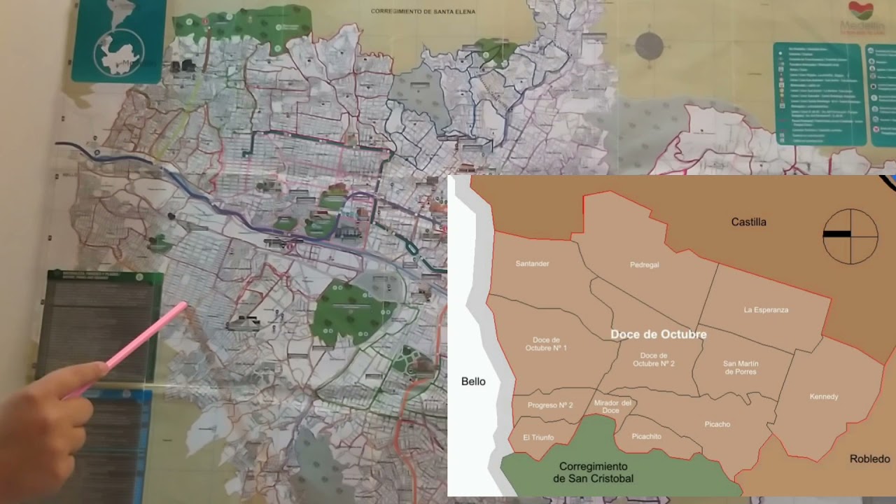 Mapa de las Comunas de Medellín. Explicación. UAM