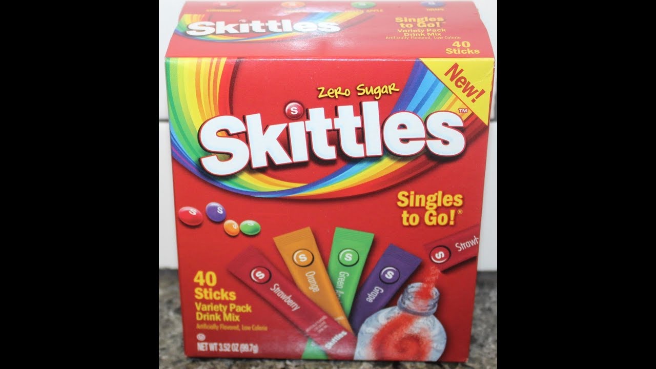 Zero Sugar Skittles Singles To Go: Strawberry, Orange, Green Apple & Grape Review