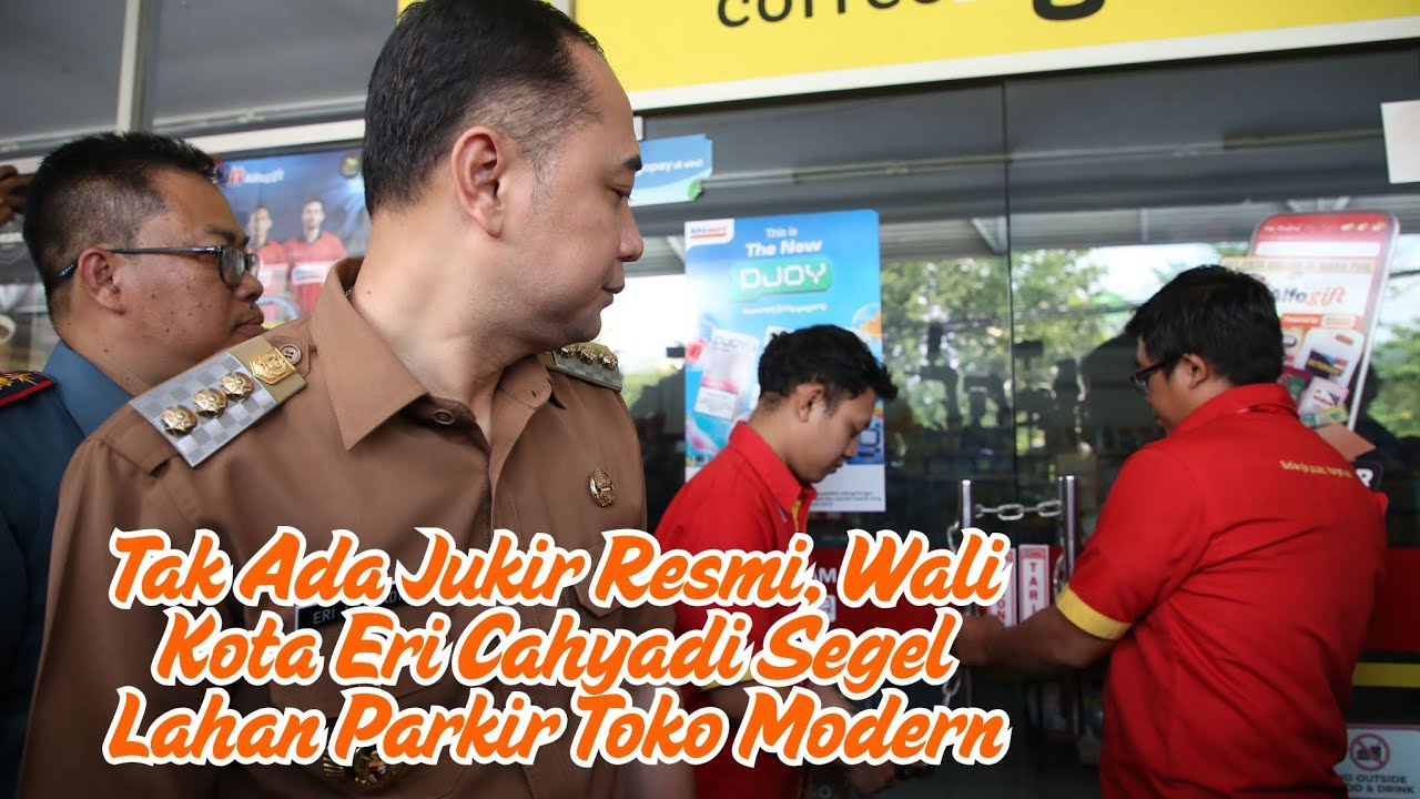 Tak Ada Jukir Resmi, Wali Kota Eri Cahyadi Segel Lahan Parkir Toko Moder #berita #surabaya #viral