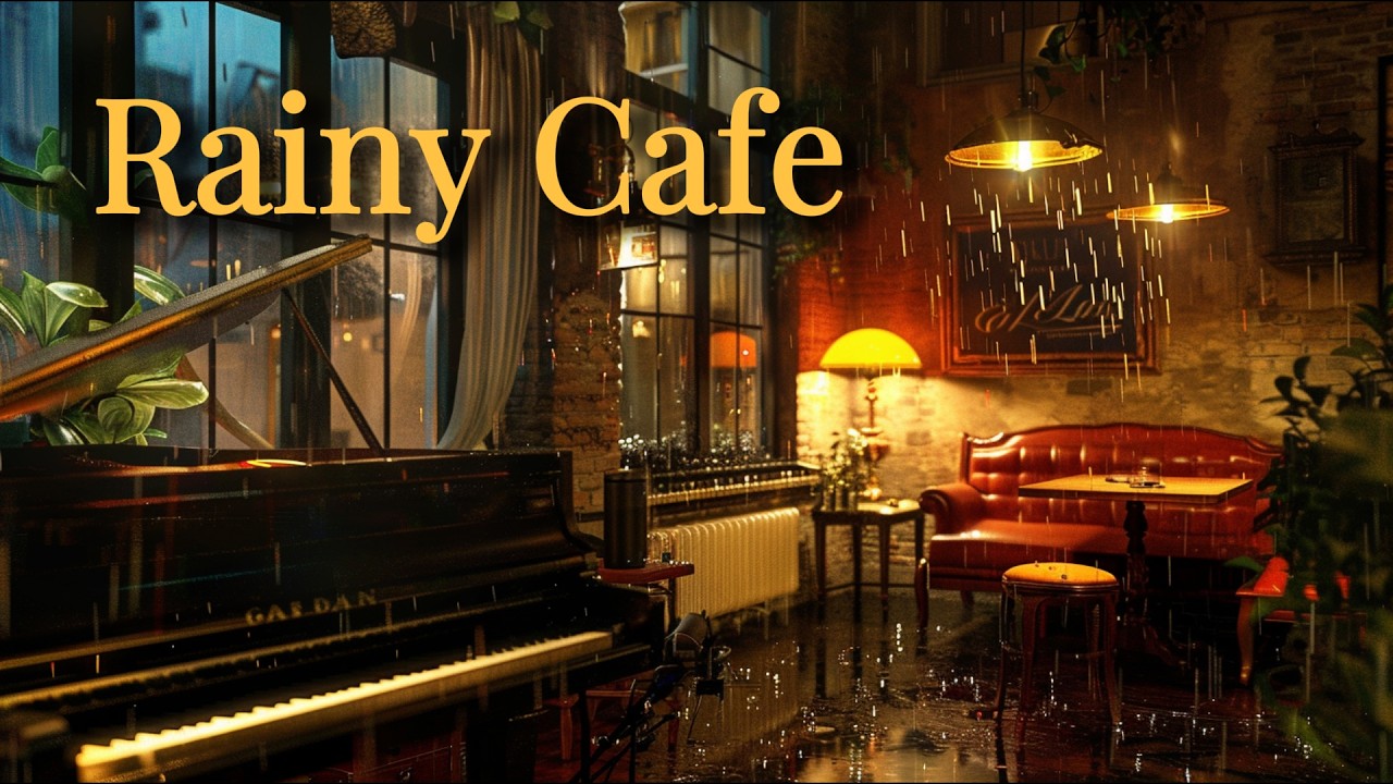 Rainy Cafe Jazz ☔ Smooth Piano Music for Focus, Study & Relax