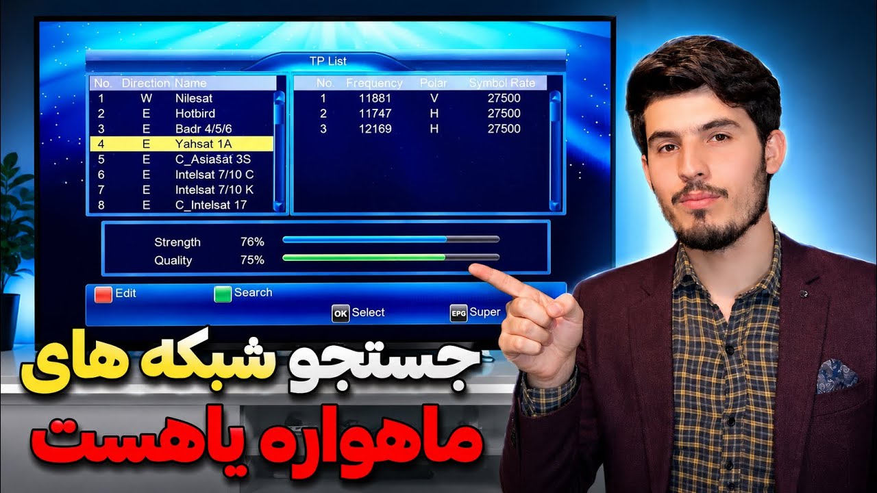 Method for Scanning Television Channels on Yahsat