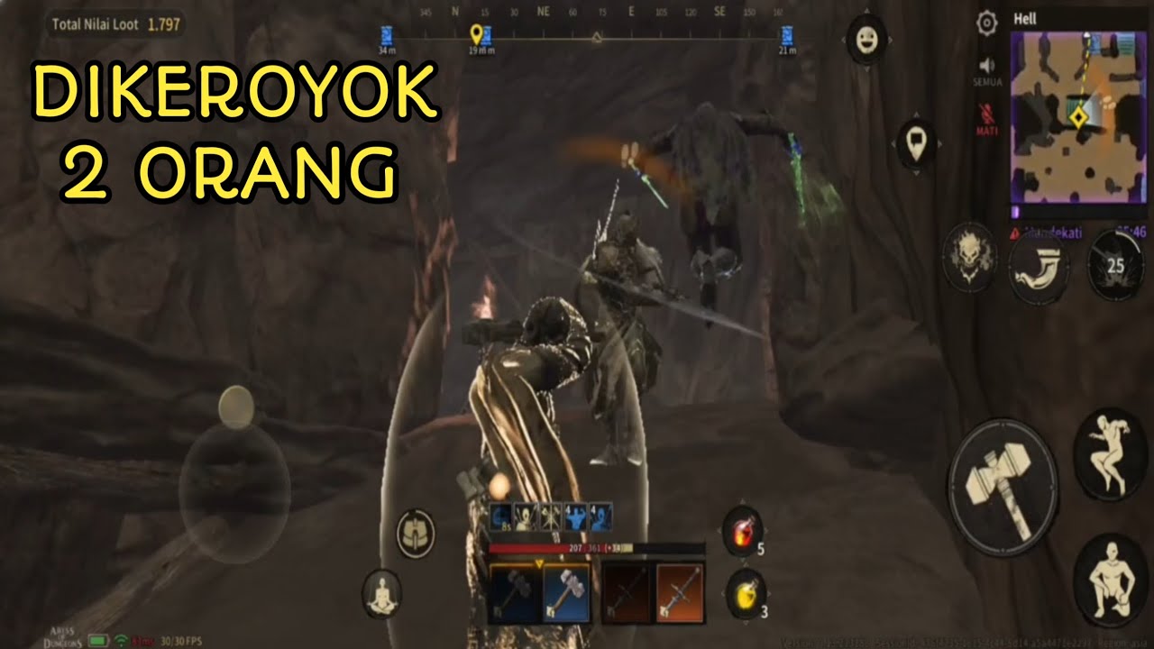 BUILD BARBARIAN+GAMEPLAY SOLO BARBARIAN (HELL MODE) ABYSS OF DUNGEONS