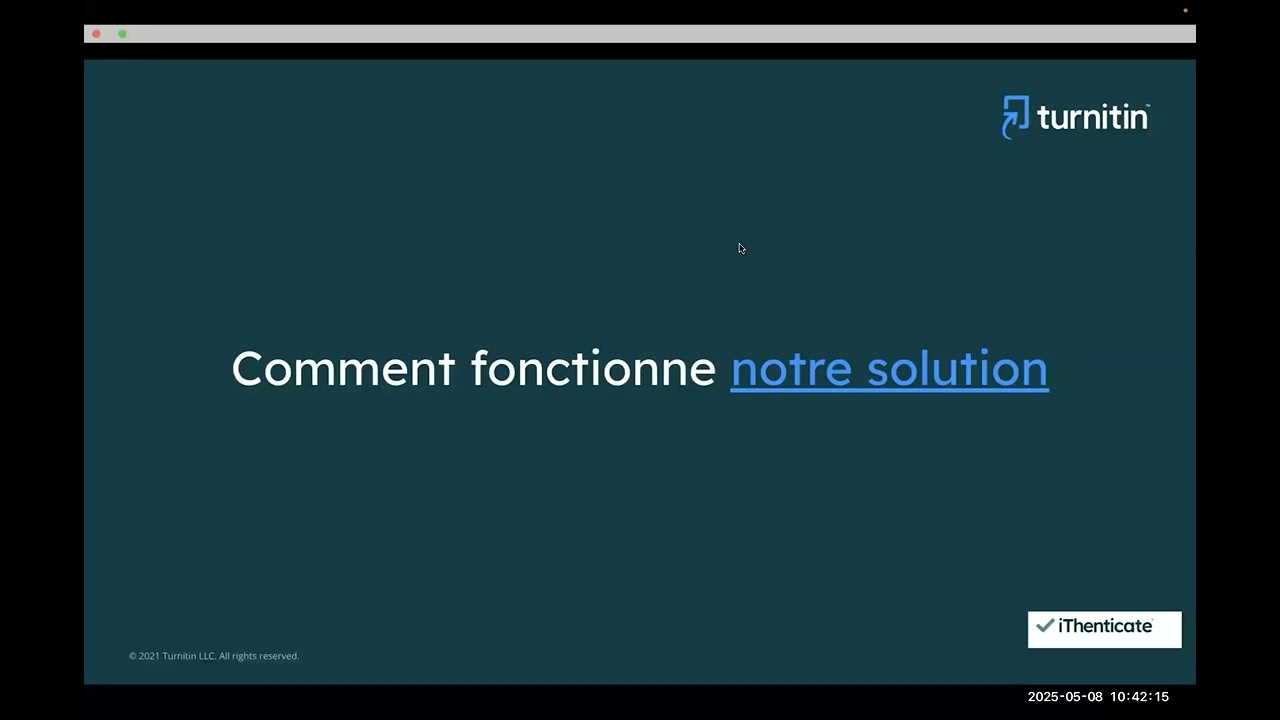 Formation iThenticate 2.0 - 8 Mai 2025