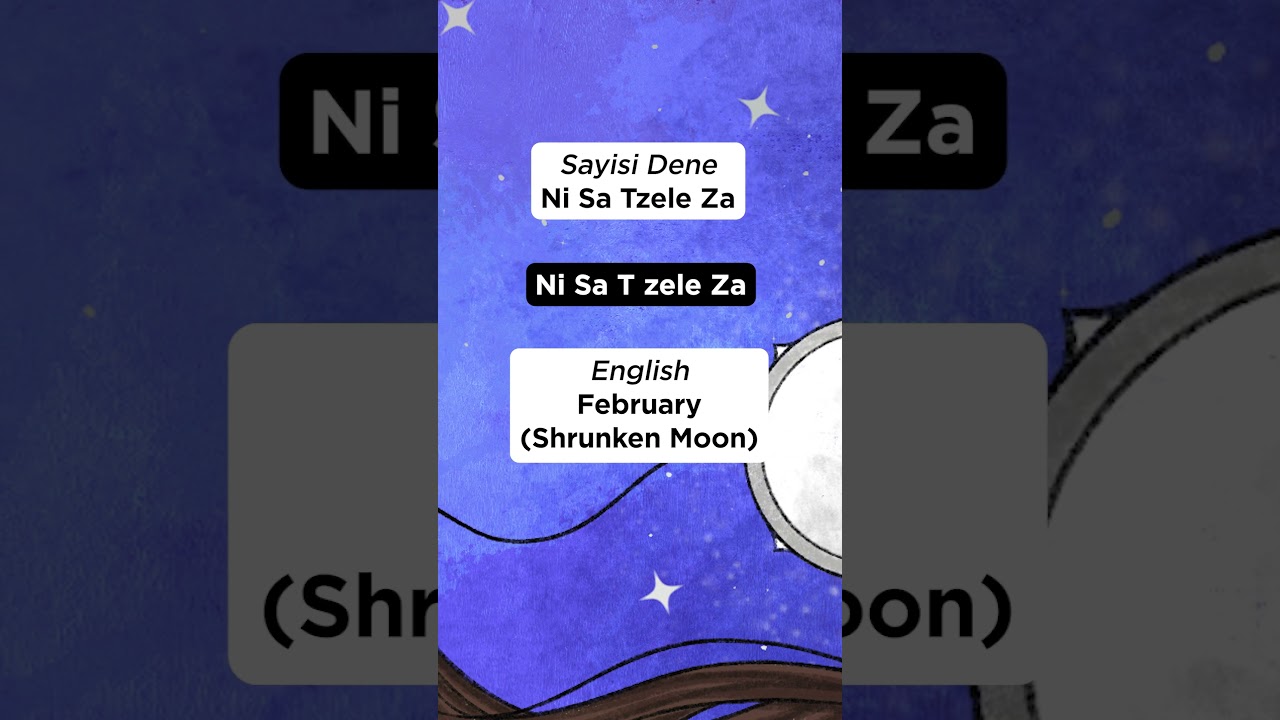 Learn Sayisi Dene: Ni Sa Tzele Za = February (Shrunken Moon)