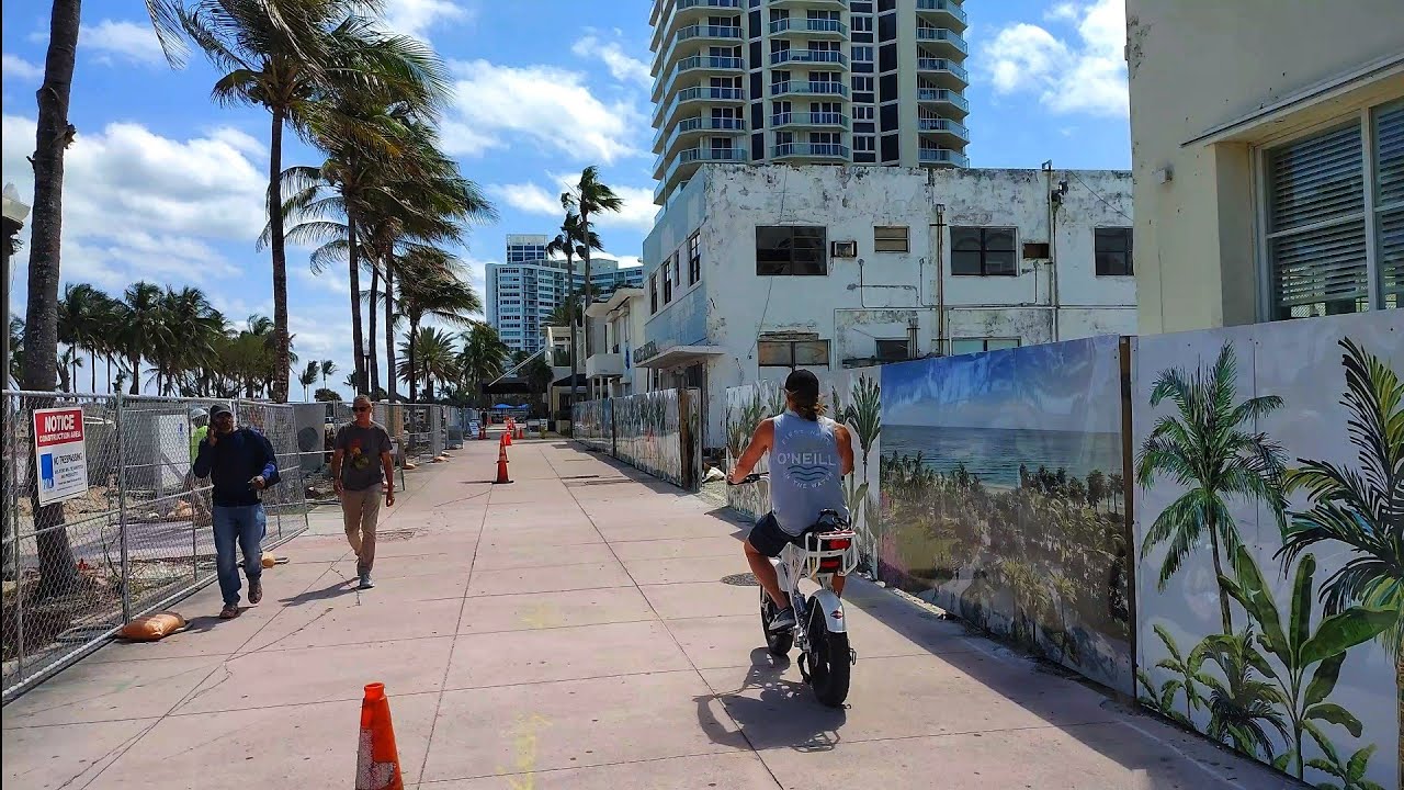 4K Ocean Terrace Spring Break ( Week 3 ) , City Walking Tour , Miami Beach FL , March 21 2024