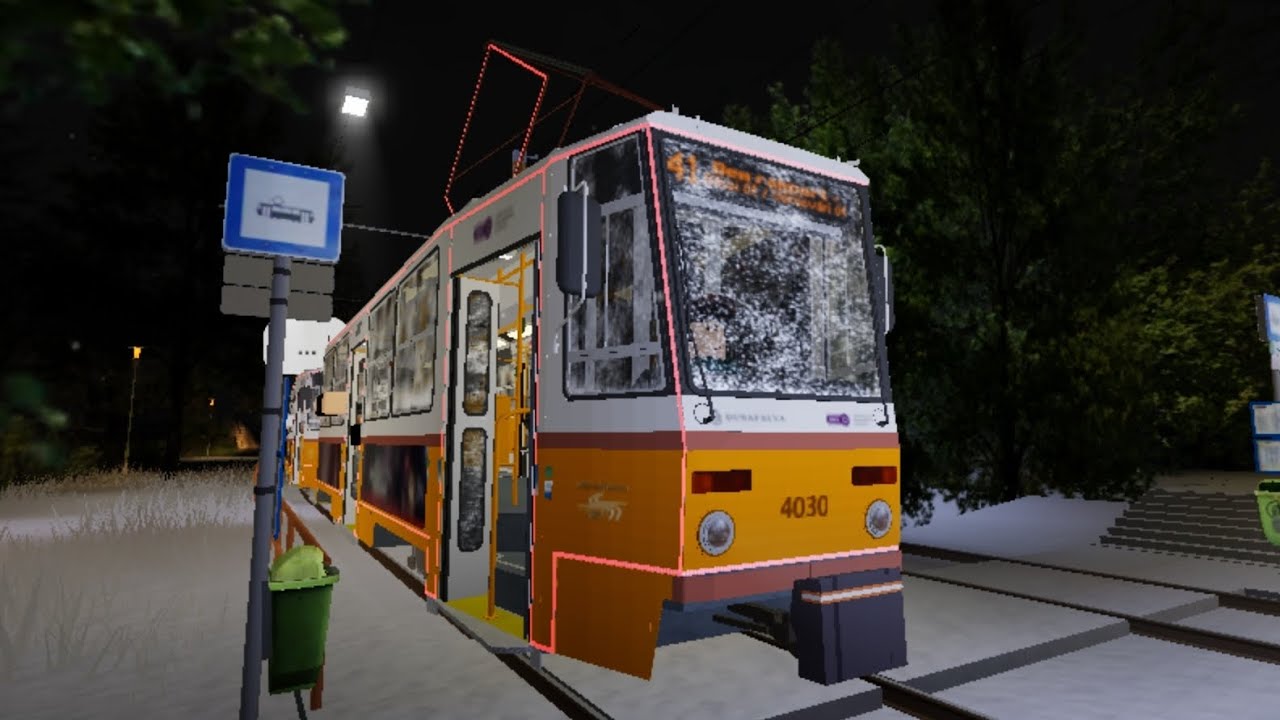 Roblox l Dunafalva Trams (Budapest) - 🎄 Christmas T5C5K 4030 Kamaraerdei → Albertfalva (41)