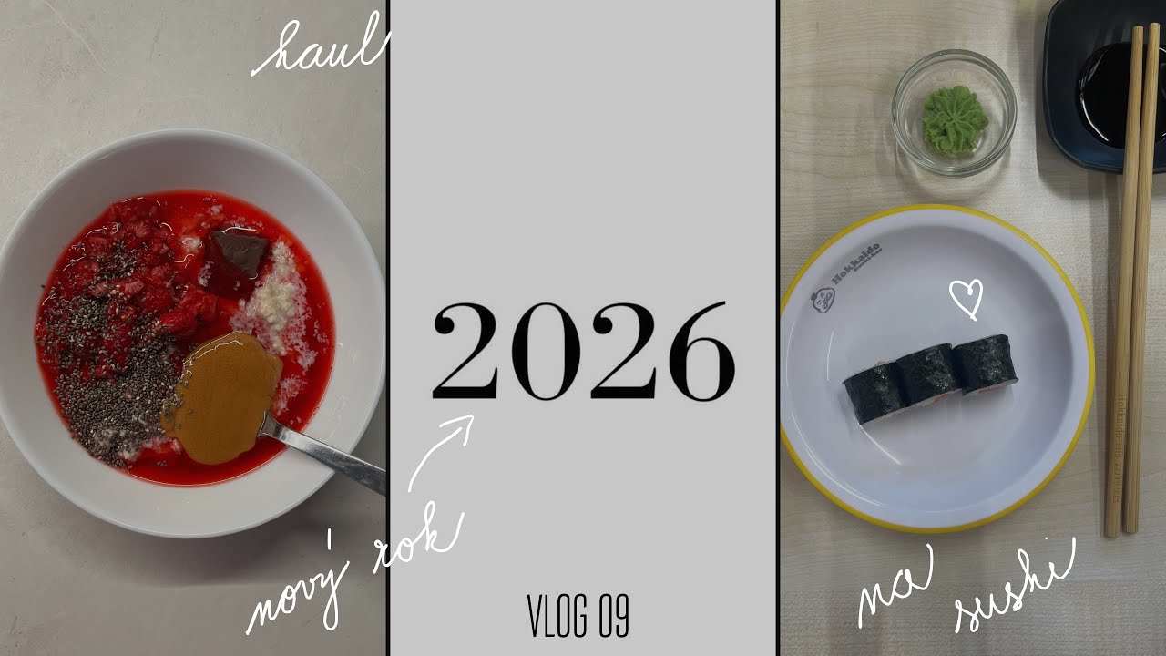 vlog 09| Nový rok, dětský Silvestr a sushi 🍣 