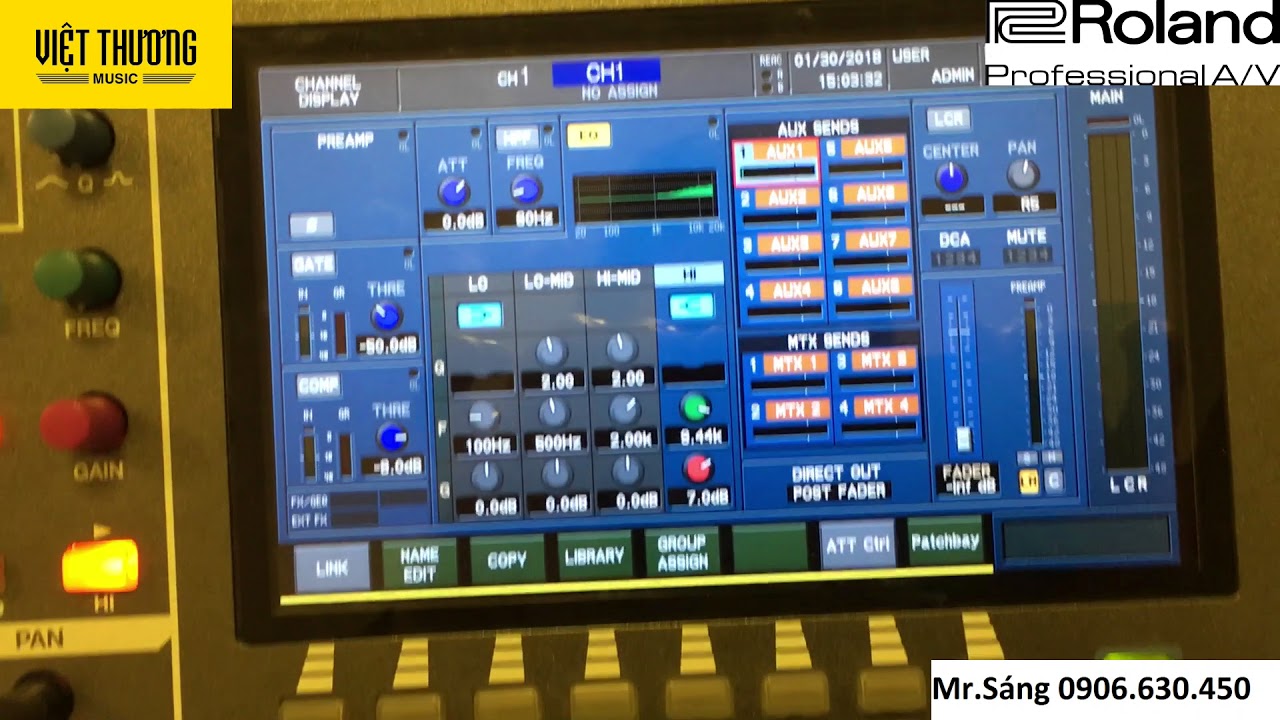 Hướng dẫn sử dụng mixer Roland M300