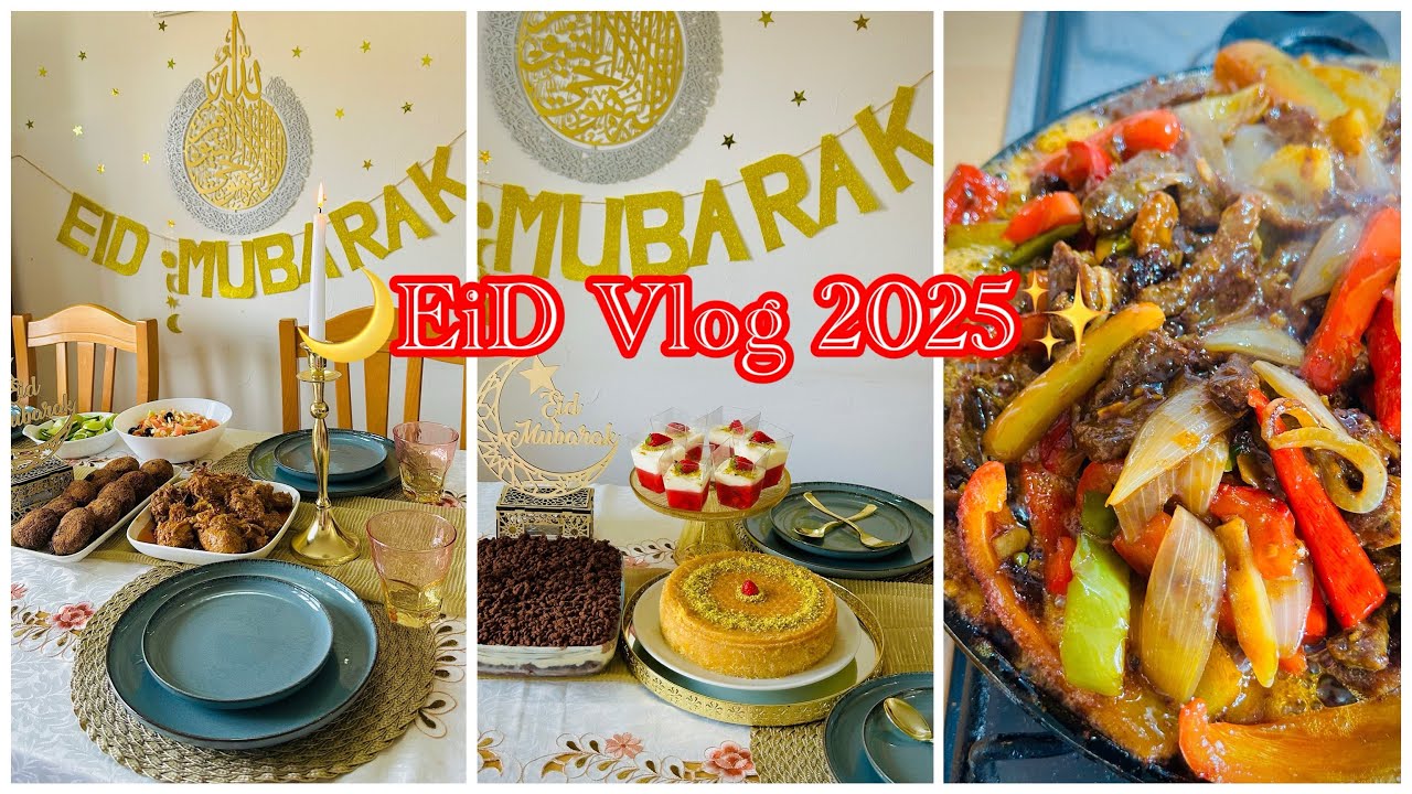🌙Eid Vlog 2025 ✨থাকছে ৩টি Easy Desserts ও Beef Sizzling রেসিপি || Amed Al Zamel Cake/ Lazy cat cake😘