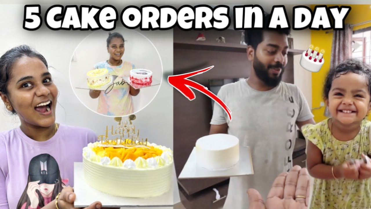 Our Cake Baking Routine 🎂 | 5 Cake orders in a Day ✔️ | Allu Loves Priya