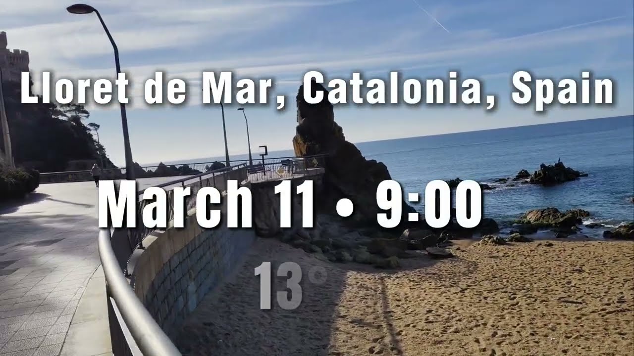 Lloret de Mar Coastal Walk | Castell d'en Plaja Cliff Path | Natural Sounds | Spain