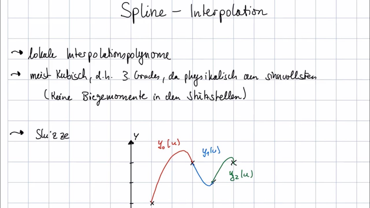 Spline Interpolation - kubisch, mit Beispiel | Messtechnik
