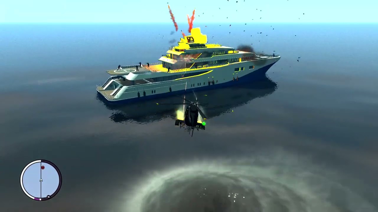 I DESTROY THE BIGGEST  YACHT IN GTA IV #gta5 #gtaivcompleteedition #gta6