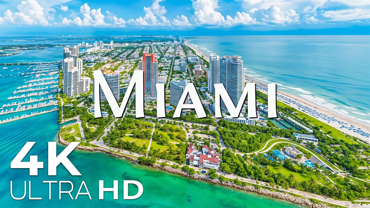 MIAMI Ultra HD 4K &ndash; Breathtaking Drone Views With Calming Sounds