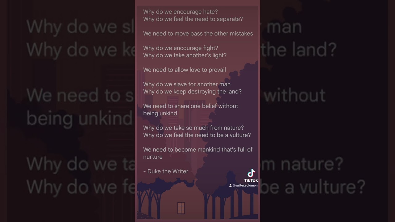 #humanity #fy #fyp #fyptiktok #poetry #poetrylovers #poems