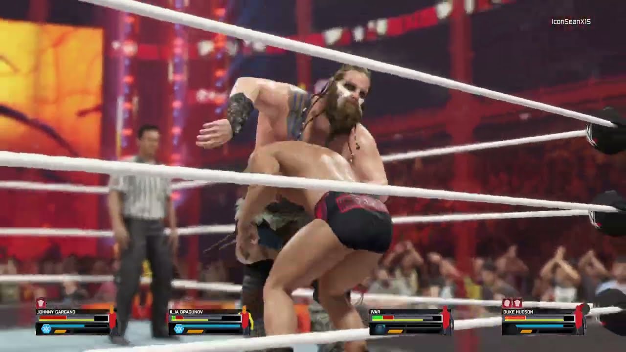 WWE 2K25 GM Mode: Илья Драгонув против Джонни Гаргано против Дюка Хадсона против Айвара - Hell in...