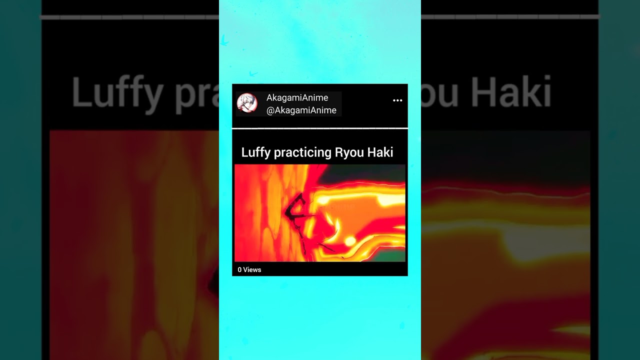 LUFFY Ryou Haki trainning in Wano.