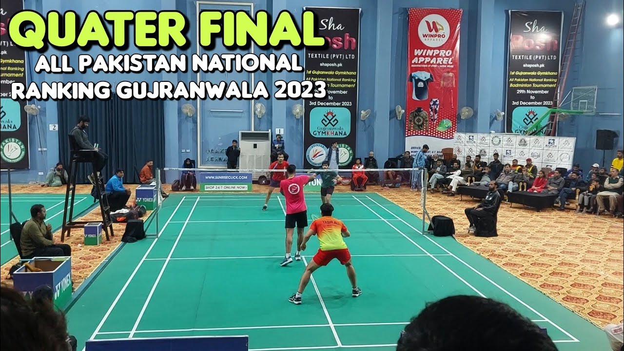 Muqeet tahir &  Anjum Bashir vs Yasir Ali & Raja Haider - All Pakistan Badminton Gujranwala