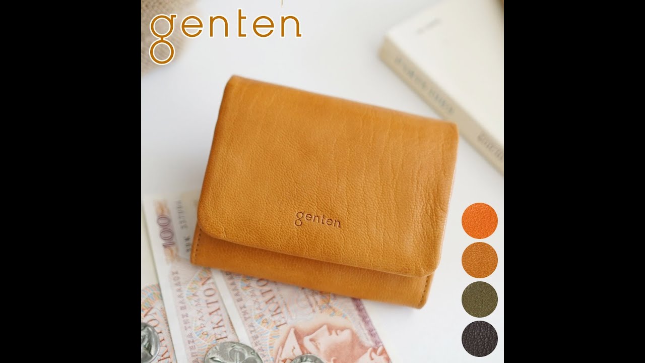 genten（ゲンテン）　GOAT BASIC（ゴートベーシック）小銭入れ付き二つ折り財布　44362（43263）