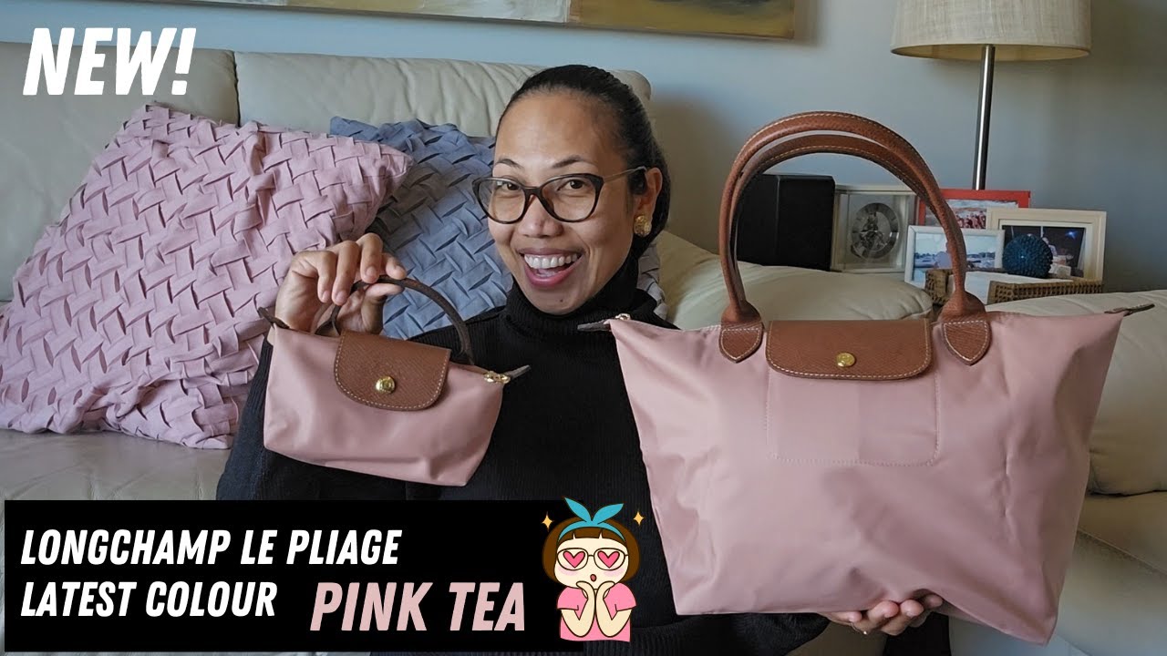 LONGCHAMP'S NEWEST COLOUR 🩷 PINK TEA IS 😍 | OVERVIEW + WHAT FITS IN THE MEDIUM LE PLIAGE? 