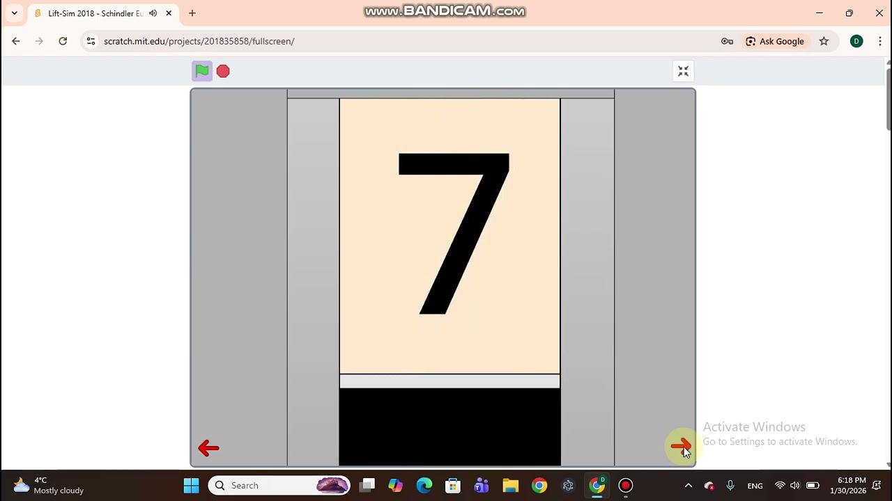 Riding an elevator in scratch!