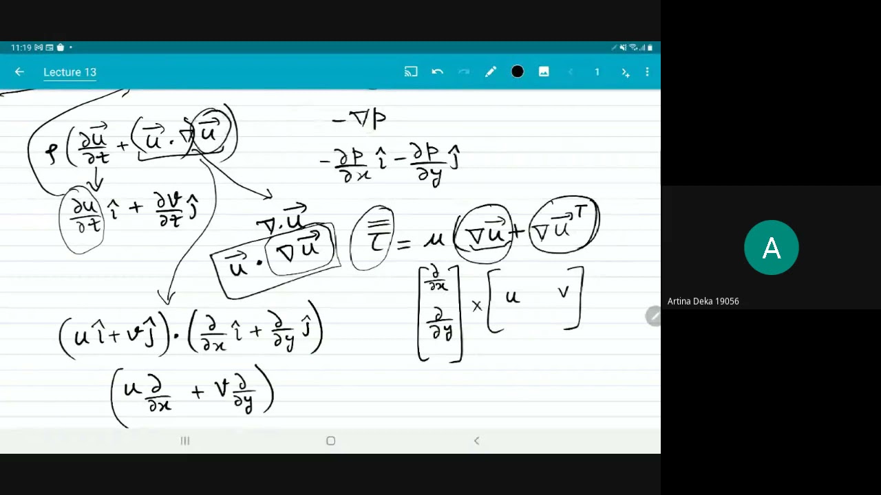 Lecture 12: Analytical solution to a fluid flow problem