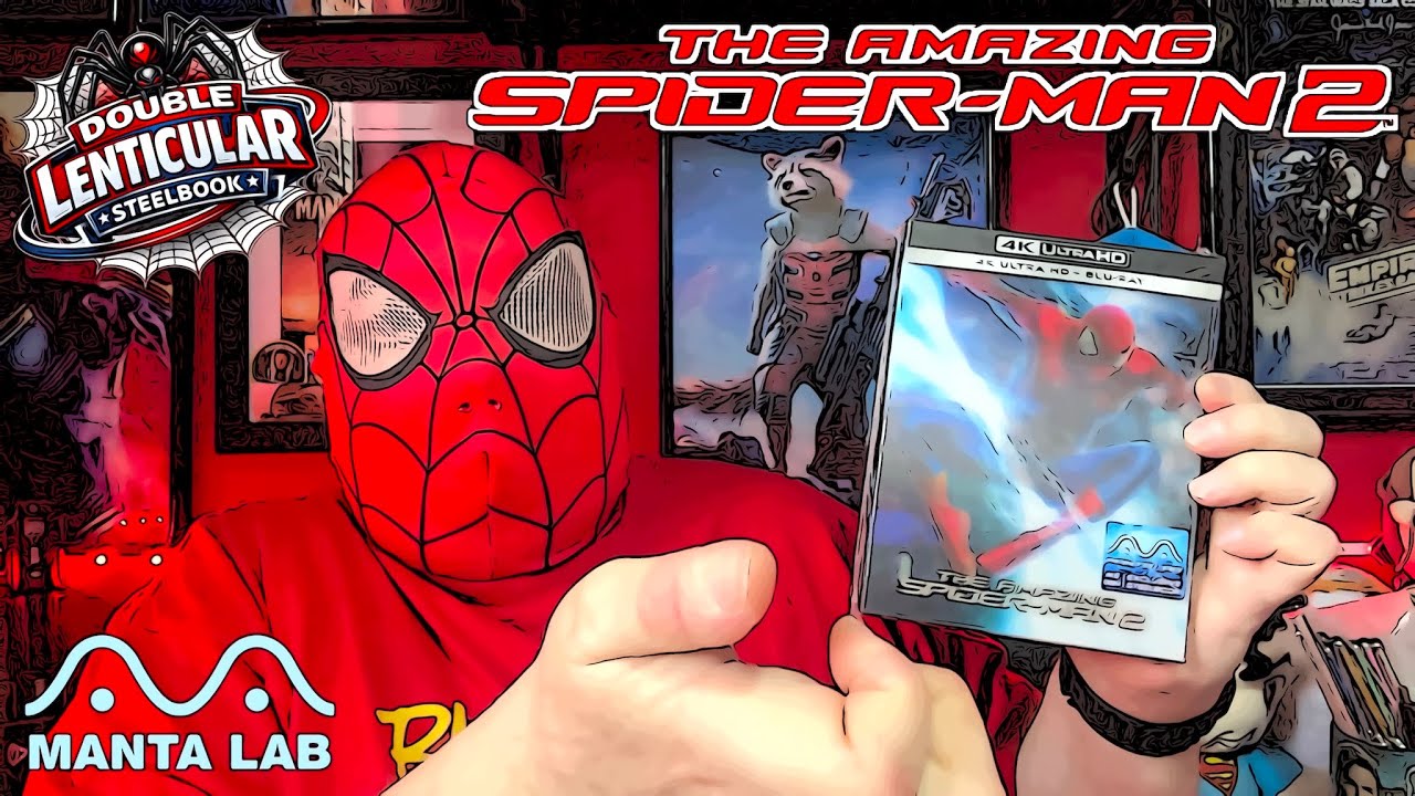 Распаковка коллекционного издания The Amazing Spider-Man 2 MANTA LAB Double Lenticular Steelbook.