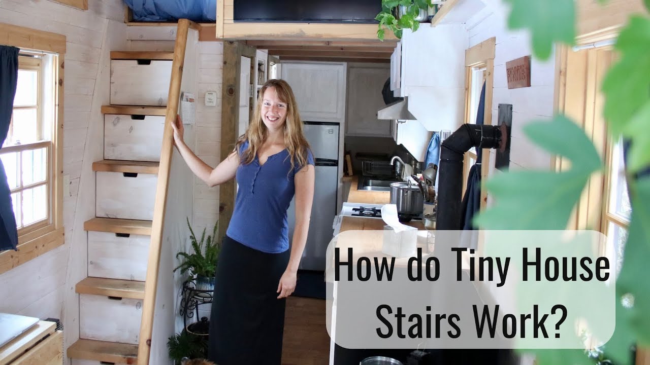 Life in a Tiny House called Fy Nyth - How do the Stairs Work?