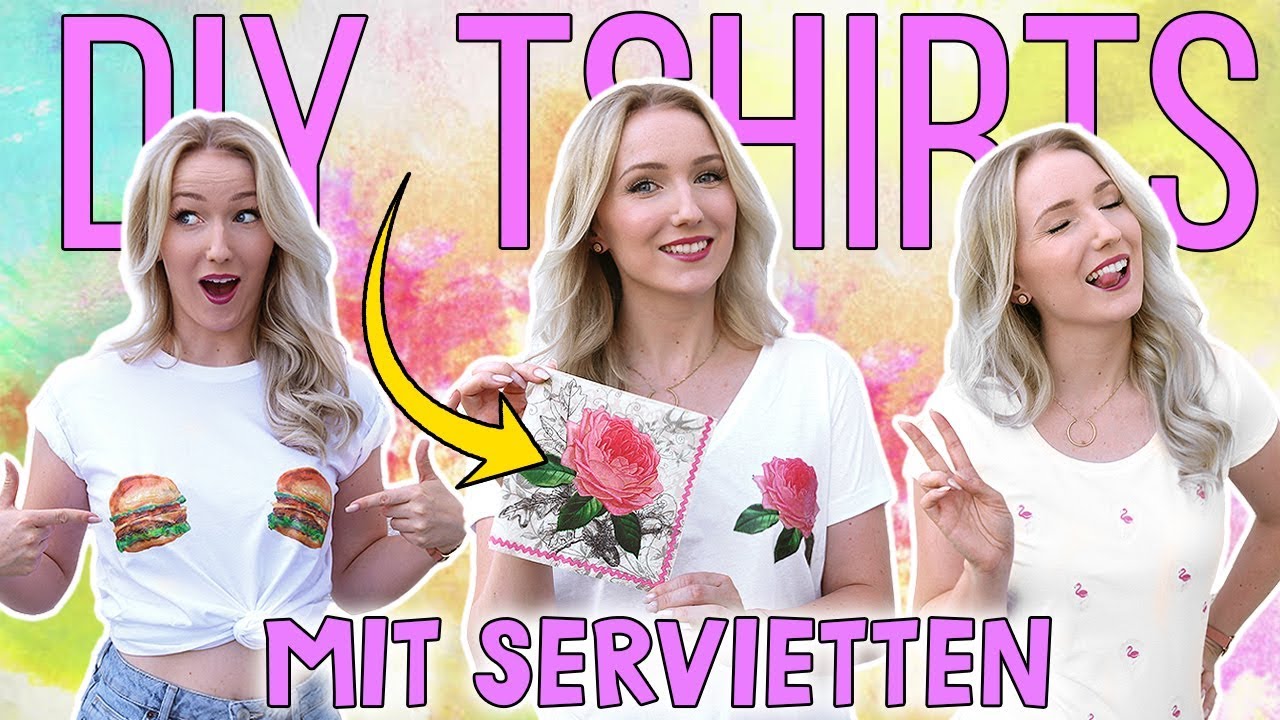 DIY TSHIRTS MIT SERVIETTEN BEDRUCKEN! EINFACH, SCHNELL & GÜNSTIG! TheBeauty2go