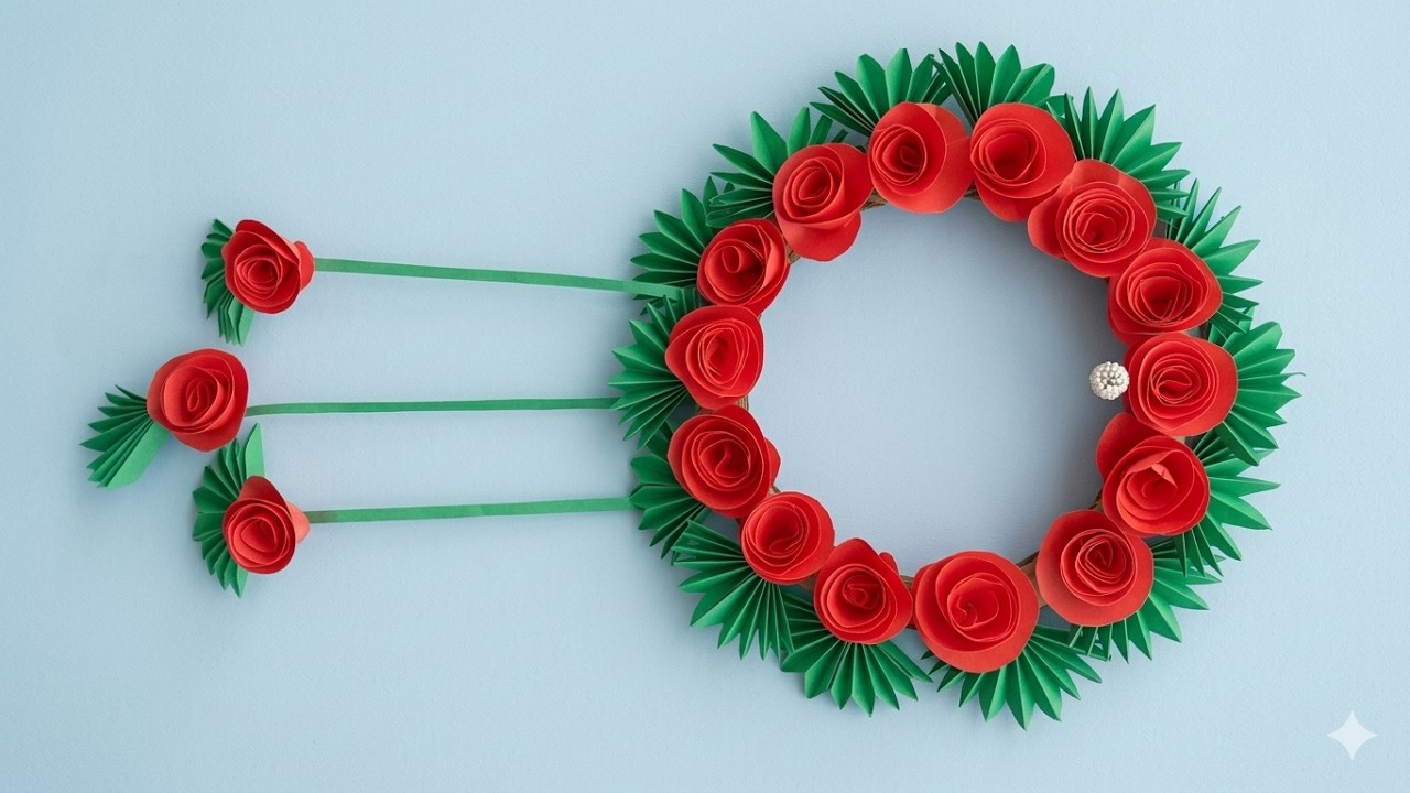 Unique Flower Wall Hanging / Quick Paper Craft For Home hanging wall decoration ideas
