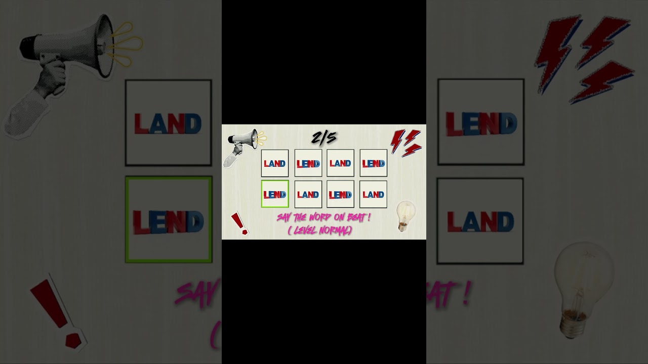 Say The Word On Beat Challenge | Level 1 - 5 