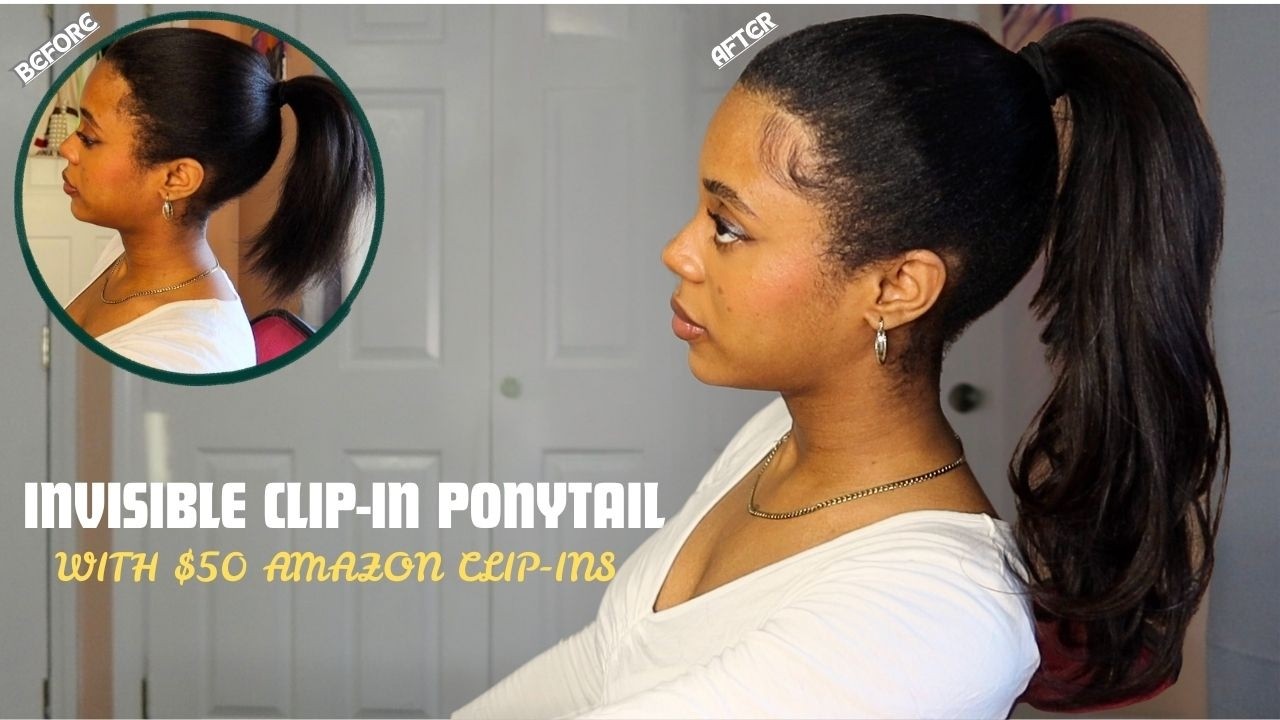 $50 Clip-Ins For An Invisible Ponytail That Looks 100% Natural | Hair Tutorial