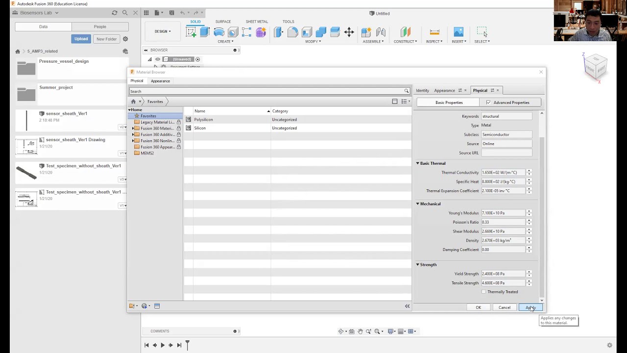 How to add new material to Fusion 360