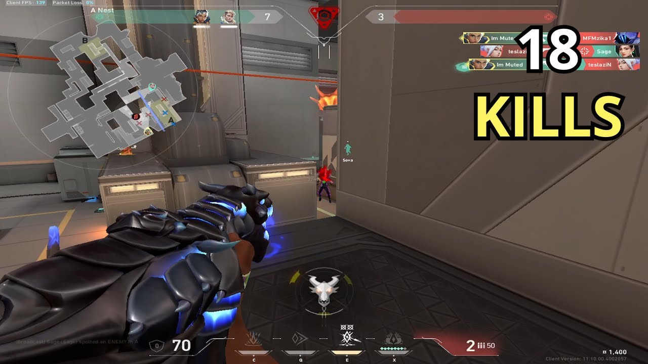Valorant - 18 Kills As Waylay Icebox Full Gameplay (No Commentary)