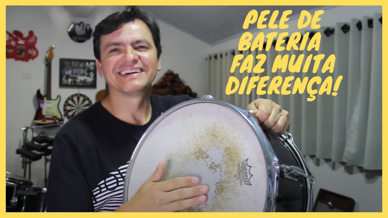Ouça a diferença de som mudando somente as peles da bateria