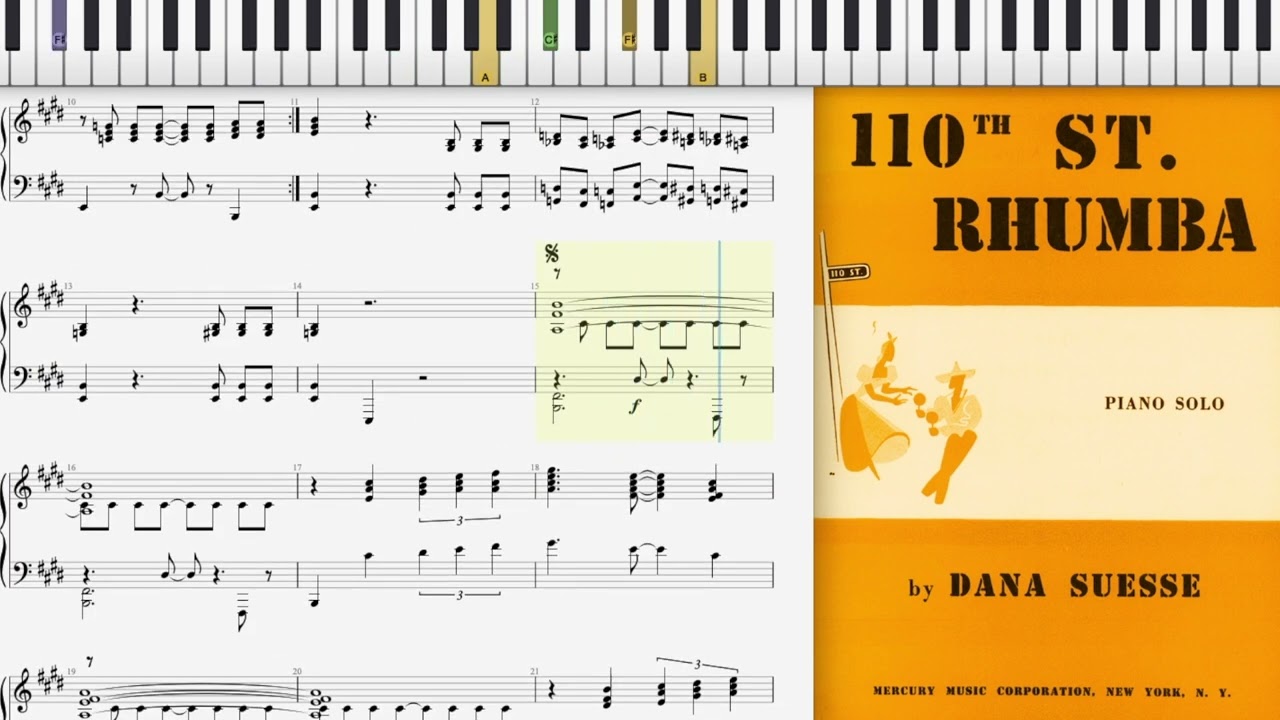110th Street Rhumba by Dana Suesse (1941, Rumba piano)