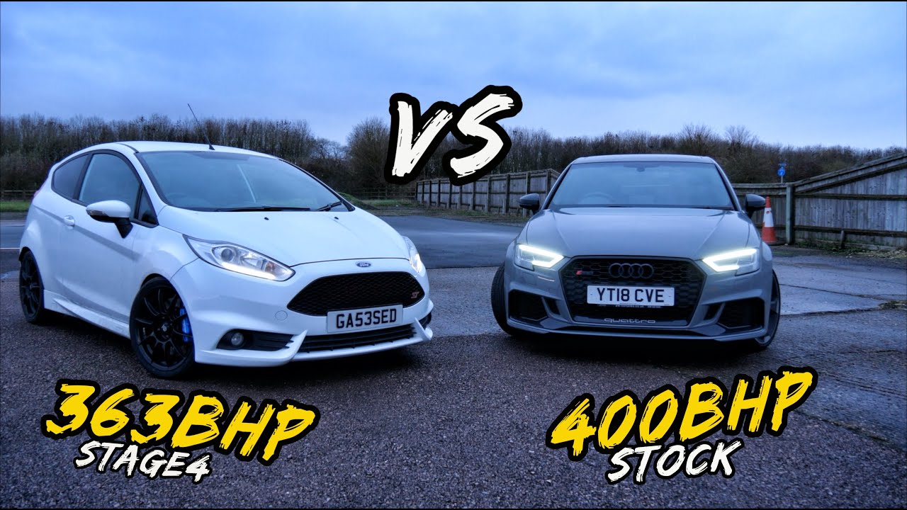 RACING THE BIG TURBO FIESTA ST AGAINST A STOCK RS3 PLUS MORE!!