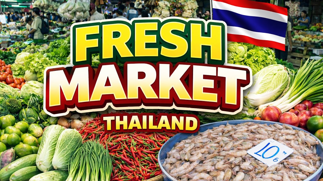 Fresh Market Tour in Thailand 🇹🇭 | Cheap Prices& Amazing Street Food!”