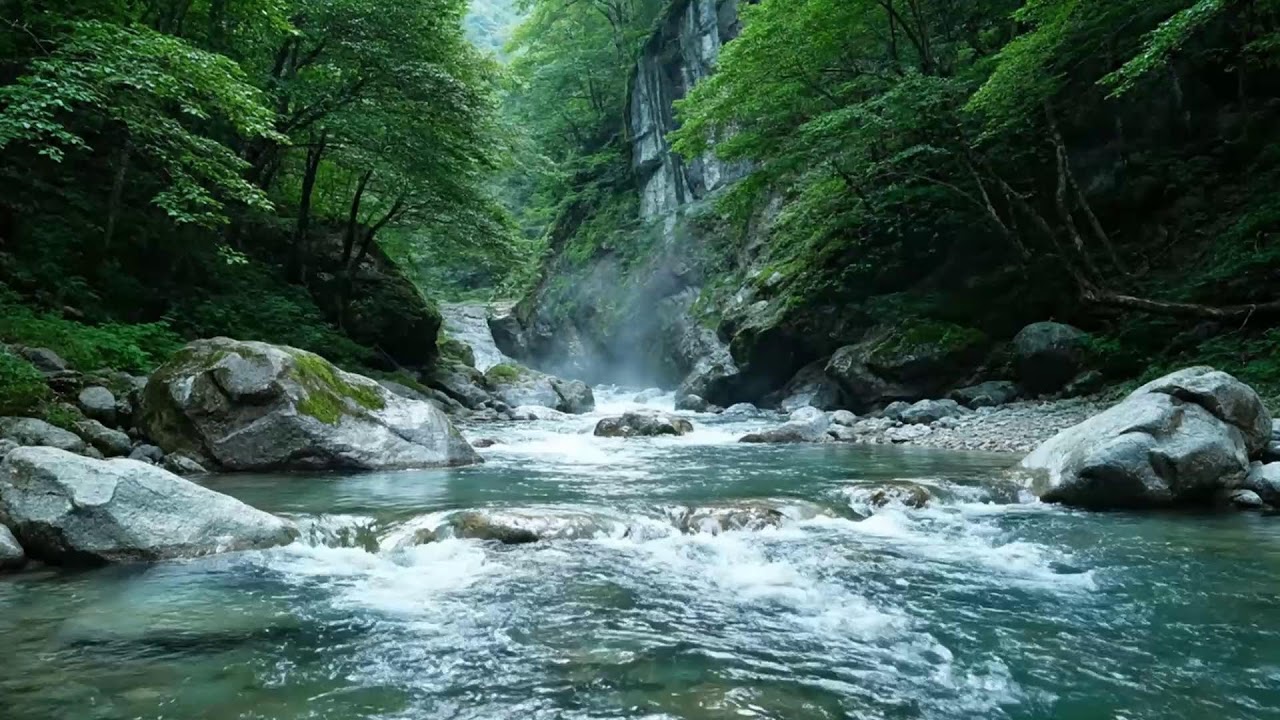 River Sounds for Insomnia Relief | Relaxing Flowing Water Nature White Noise All Night
