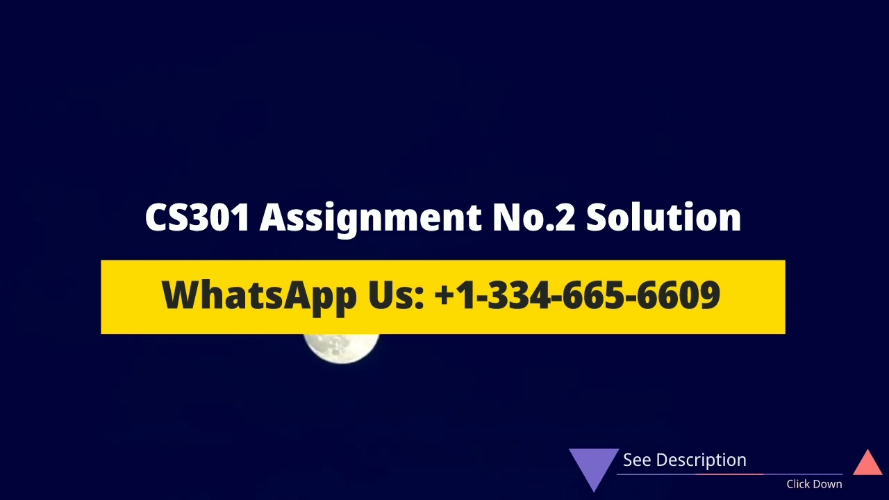 CS301 Assignment No. 2 Solution Spring 2023