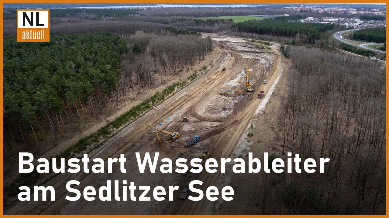 Sedlitzer See | Wasserableiter entsteht