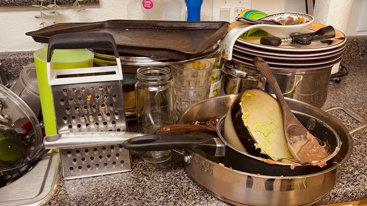 Relaxing Hand Dish Washing ASMR (Another Heavy Load!) - Ep. 014