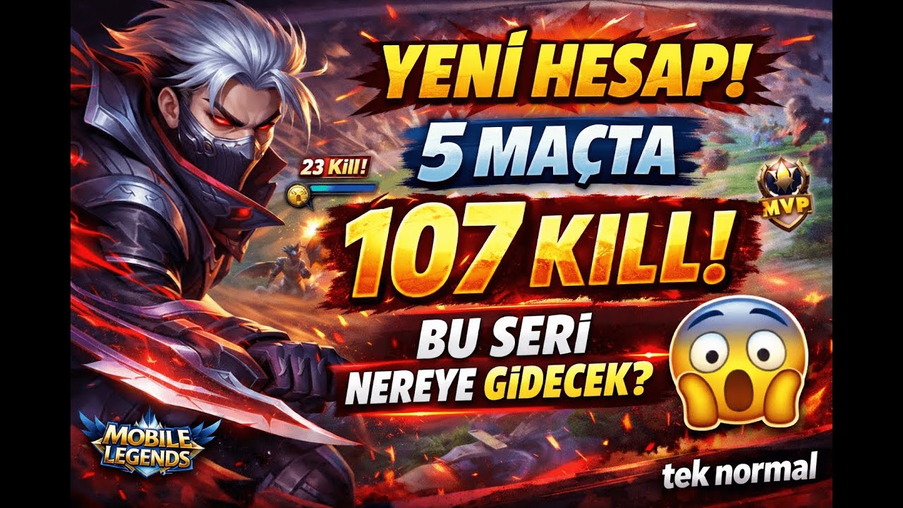 Yeni Hesap, 5 Maç 107 KILL! 😳 Bu Seri Nereye Gidecek? | MLBB