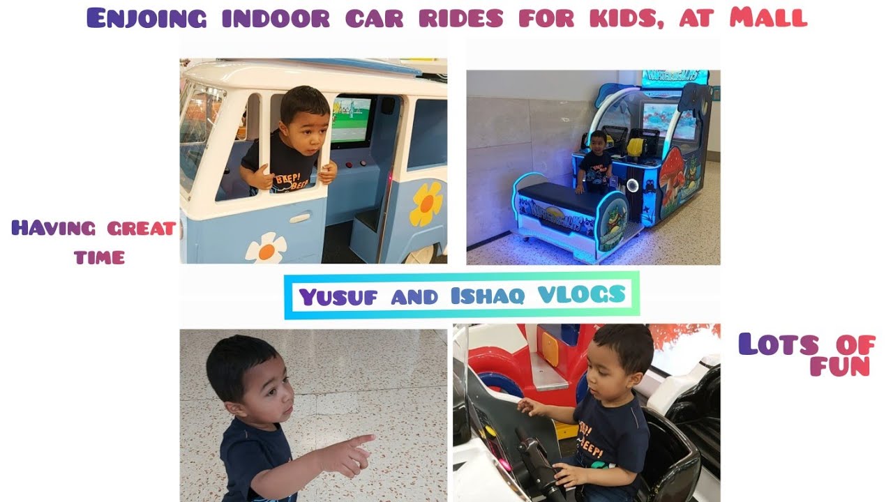 Indoor car rides for kids | Yusuf having fun at shopping Mall
