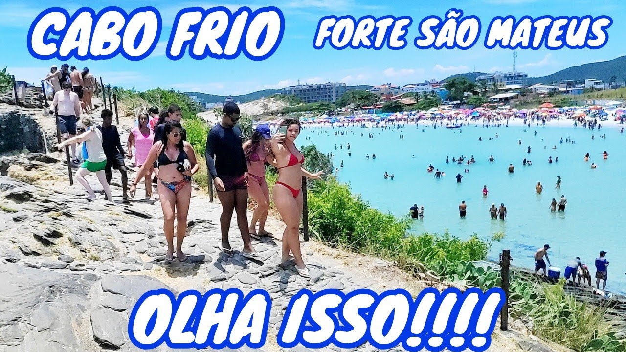 ♥️💙CABO FRIO ☀️ OLHA COMO ESTÁ O FORTE SÃO MATEUS E PRAIA HOJE 25/01/25 LOTADA 🇧🇷