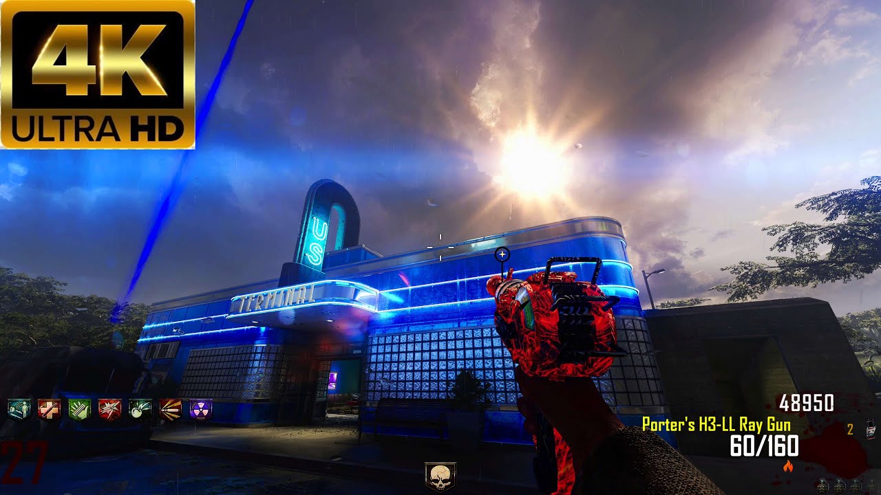 BLACK OPS 3 ZOMBIES: BUS DEPOT REMASTERED GAMEPLAY 4K! (NO COMMENTARY)