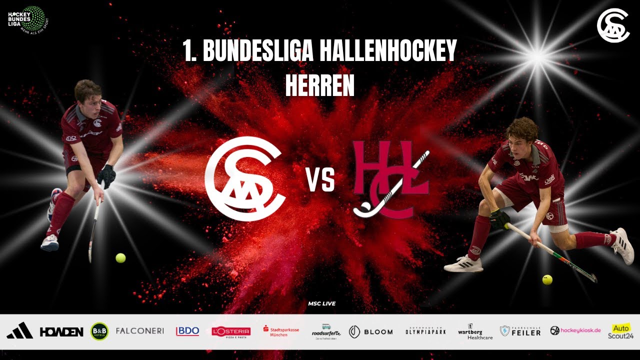 MSC Live: MSC vs HCL - 1. Bundesliga Hallenhockey Herren - 13.12.2025 14:00 h