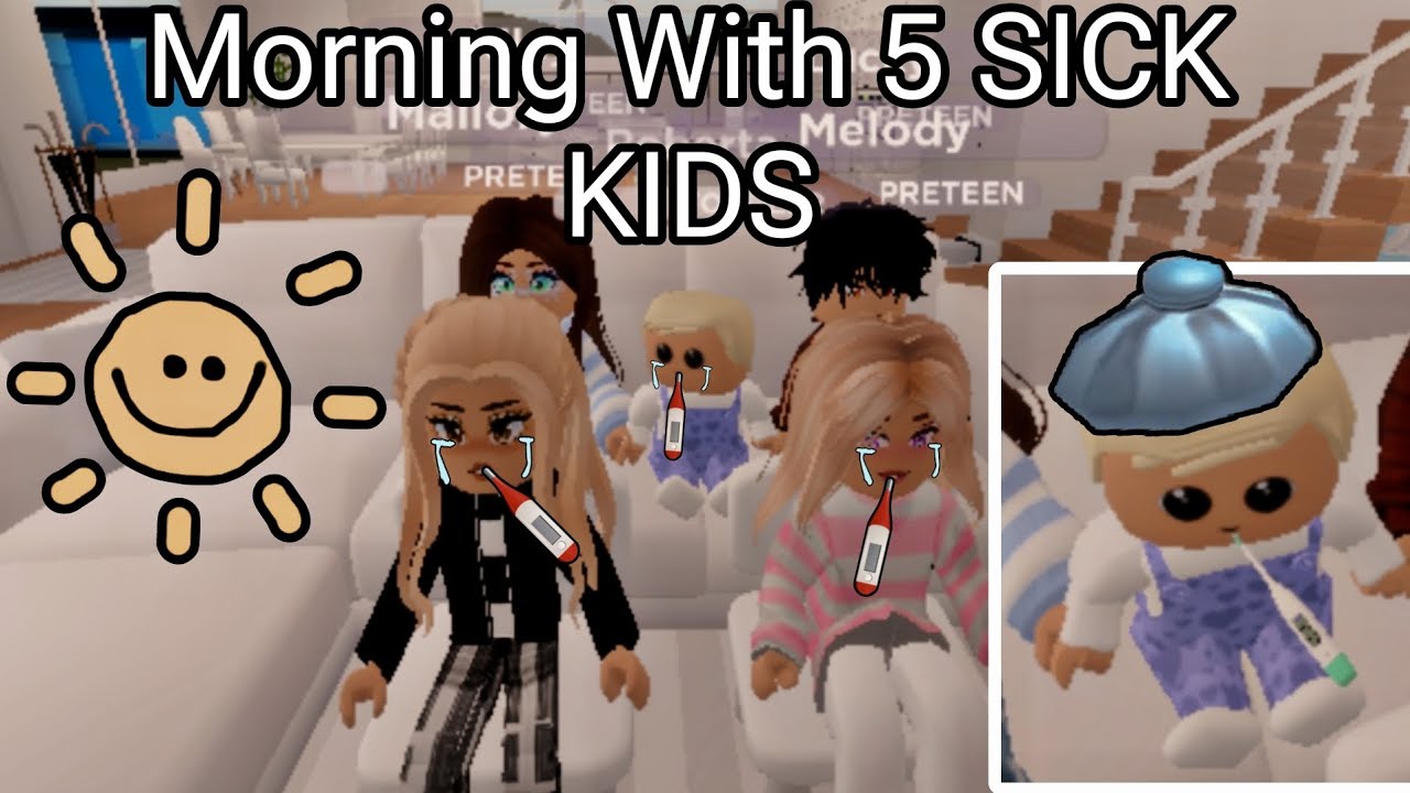 Morning Routine With 5 SICK KIDS 😱🤒 | TOO HARD | TheLillyandLeah | Club Roblox