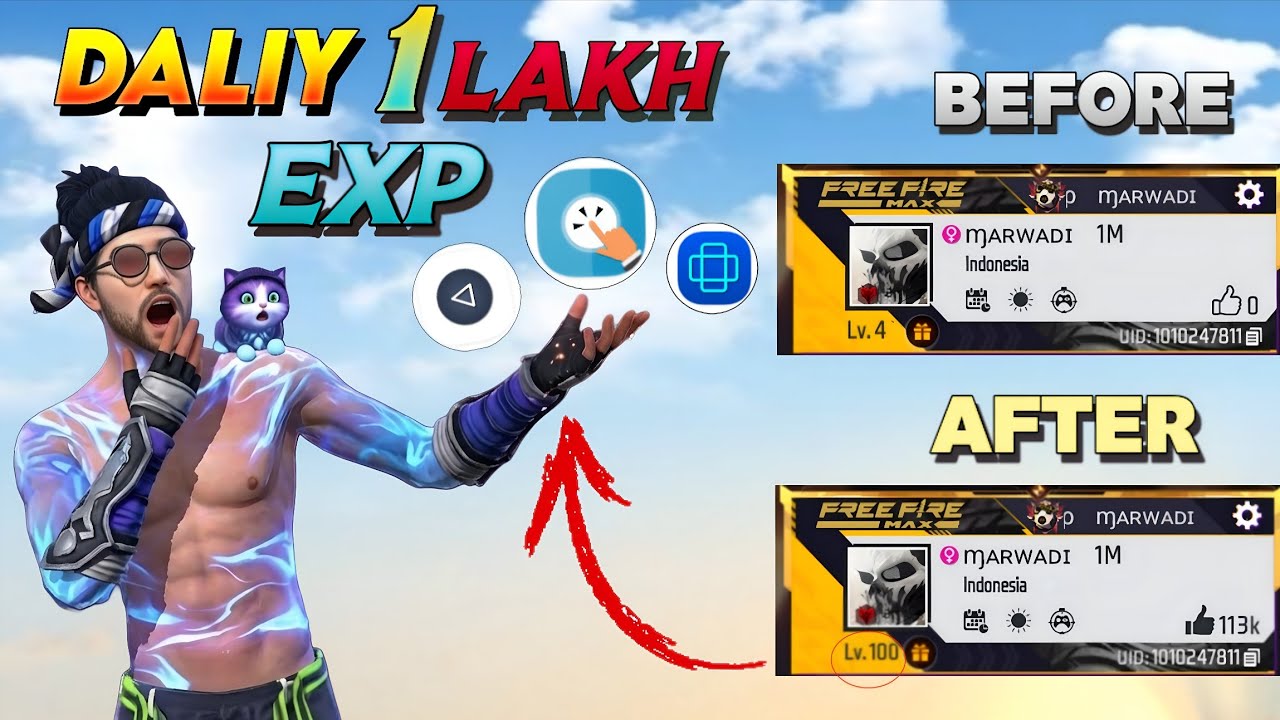 LEVEL UP Glitch In Free Fire 😲 0 To 100 Level In 7 Days ? 😈 eSports Marwadi ⏩ Fastt in 1 days 