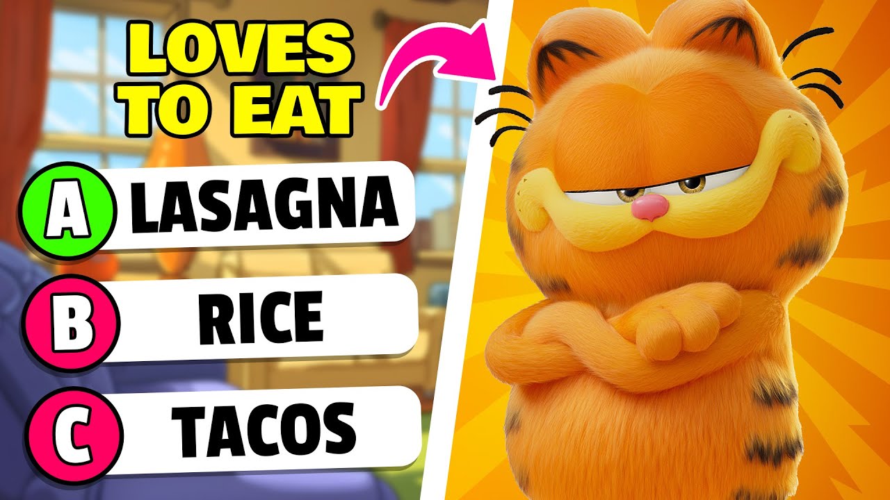 THE GARFIELD MOVIE QUIZ 😸🍕 - Fun Garfield Challenges | Quiz Time! ✅